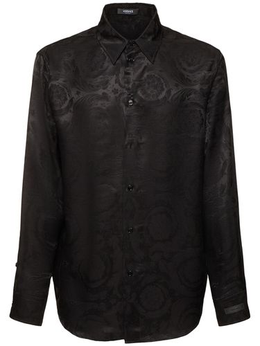 Chemise En Jacquard De Viscose Mélangée Barocco - VERSACE - Modalova