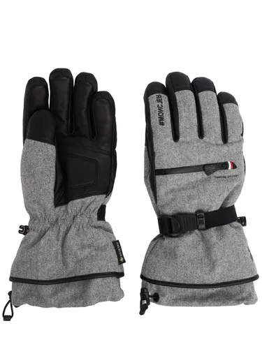 Gants En Flanelle De Laine Rembourrée À Logo - MONCLER GRENOBLE - Modalova