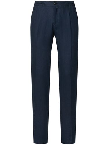 Pantalon En Lin À Plis - KITON - Modalova