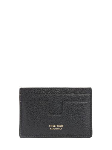 Porte-cartes En Cuir Grainé Souple - TOM FORD - Modalova