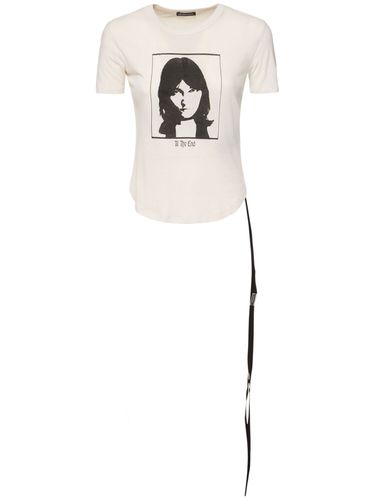 T-shirt En Jersey De Coton Imprimé Georgette - ANN DEMEULEMEESTER - Modalova