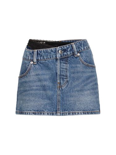 Jupe Courte En Denim Détail Culotte - ALEXANDER WANG - Modalova