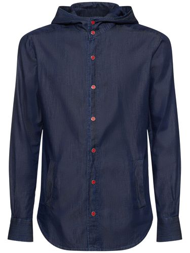 Chemise En Denim De Coton À Capuche - KITON - Modalova