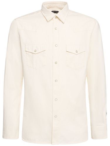 Chemise Western En Sergé De Coton Peach - TOM FORD - Modalova