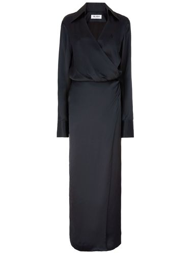 Robe Chemise Midi En Satin Drapé - THE ATTICO - Modalova