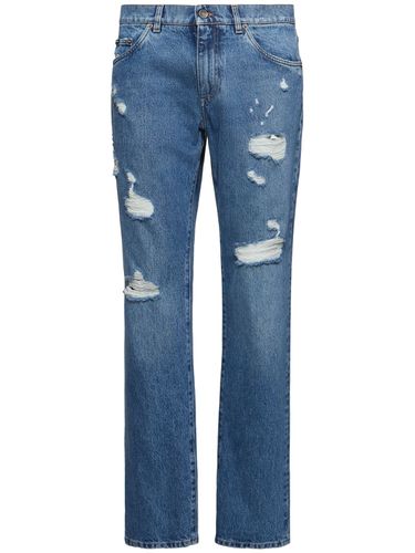 Jean En Denim Usé - DOLCE & GABBANA - Modalova