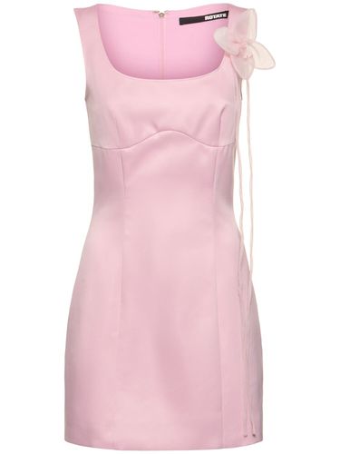 Ana Flower Satin Mini Dress - ROTATE - Modalova