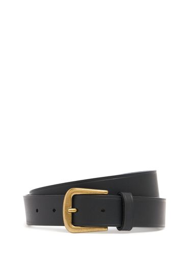 Ceinture En Cuir Cafe - SOEUR - Modalova