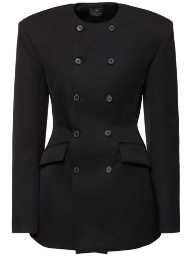 Robe Blazer Courte En Laine Mélangée Rhw - WARDROBE.NYC - Modalova