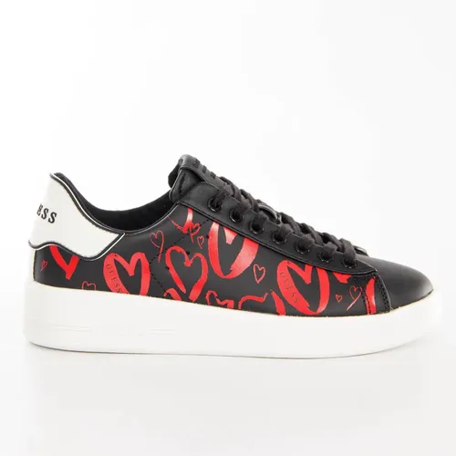 Basket Guess heart logo Femme Noir - Guess - Modalova