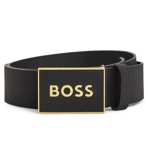 Ceinture Boss Gold logo Homme Noir - Boss - Modalova