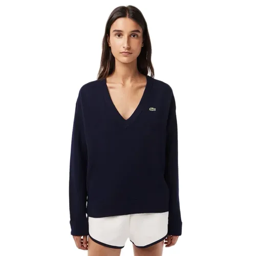 Pull Lacoste Classique Femme Bleu - Lacoste - Modalova