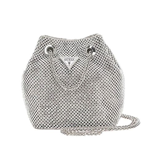 Sac bandoulière seau lua strass - Guess - Modalova