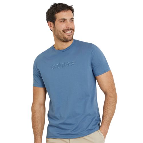 T shirt Guess Pima Homme Bleu - Guess - Modalova