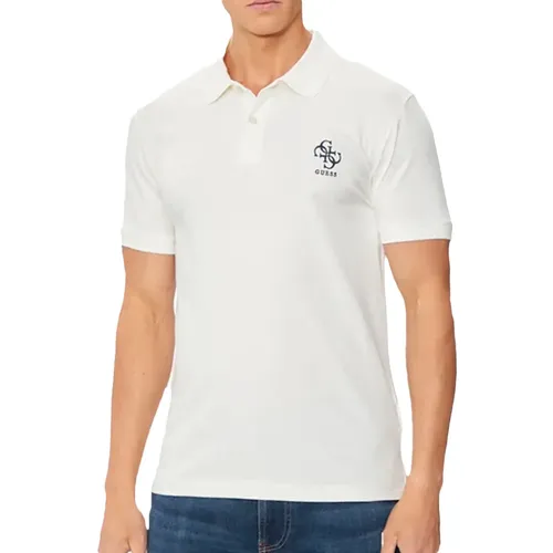 Polo Guess Nolan Homme Blanc - Guess - Modalova