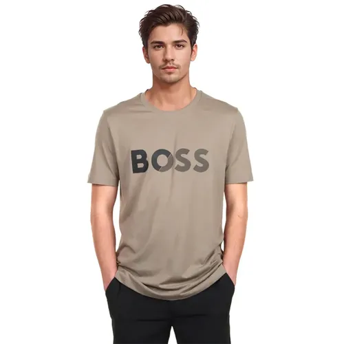 T shirt Boss Tape Homme Gris - Boss - Modalova