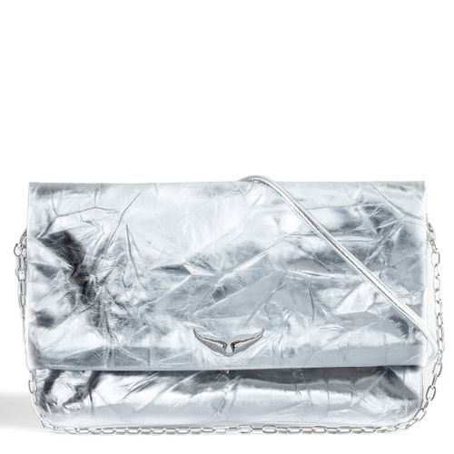 Pochette Rock Eternal Xl Métallisée Silver - Zadig & Voltaire - Modalova