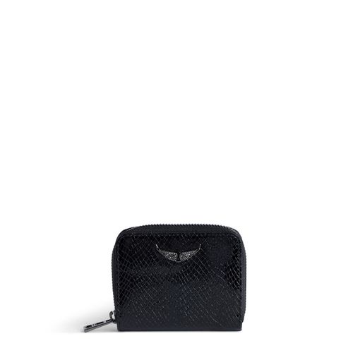 Porte-monnaie Mini Zv Glossy Wild Embossé Noir - Zadig & Voltaire - Modalova