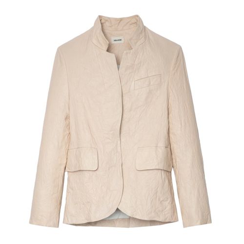 Blazer Verys Cuir Froissé Poudre - Taille 34 - Zadig & Voltaire - Modalova