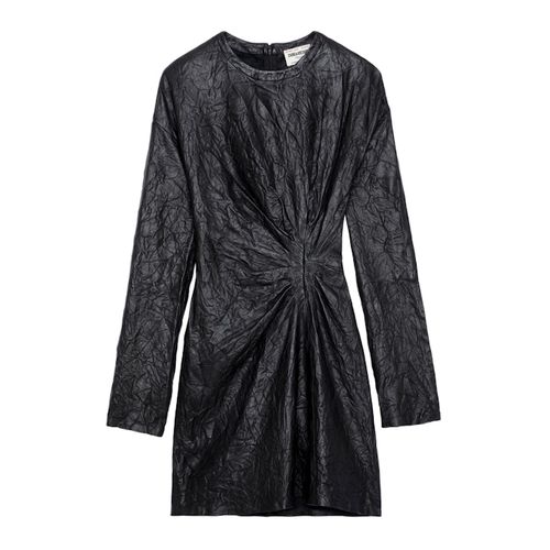 Robe Rixina Cuir Froissé Noir - Taille XS - Zadig & Voltaire - Modalova