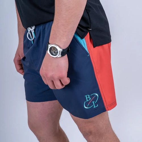 Short de bain tricolore marine/rouge/turquoise - BLACKS LEGEND - Modalova