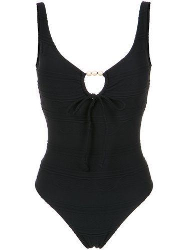 Faux pearl embellished swimsuit - Amir Slama - Modalova