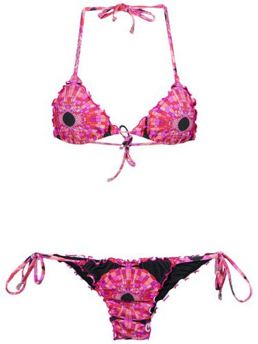 Printed triangle bikini top - Amir Slama - Modalova