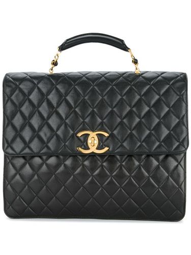 Quilted briefcase business handbag - CHANEL Pre-Owned - Modalova