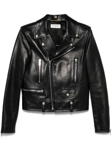 Veste de moto en cuir - Saint Laurent - Modalova