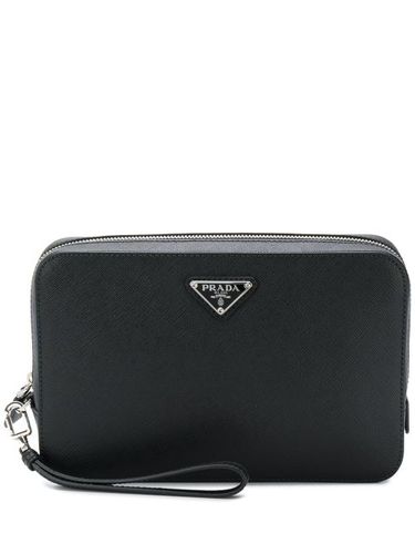 Prada pochette à logo - Noir - Prada - Modalova