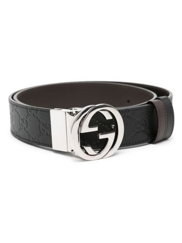 Ceinture GG Supreme à design réversible - Gucci - Modalova