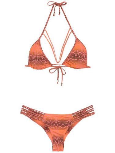 Printed triangle top bikini set - Amir Slama - Modalova