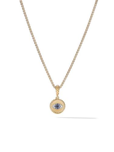 Pendentif Evil Eye en 18ct serti de diamants et de saphirs (18,8 mm) - David Yurman - Modalova