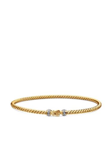 Bracelet Buckle Classic Cable en 18ct pavé de diamants (2,6 mm) - David Yurman - Modalova