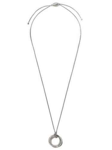 Collier en sterling Crossover serti de diamants - David Yurman - Modalova