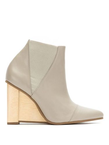 Leather wedge boots - Studio Chofakian - Modalova