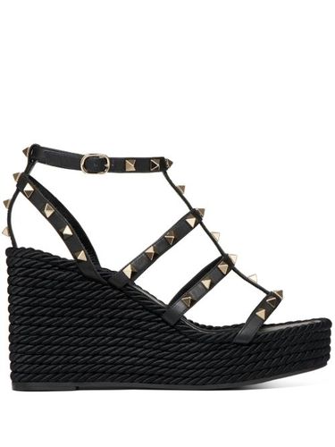 Espadrilles compensées à ornements Rockstud 95 mm - Valentino Garavani - Modalova