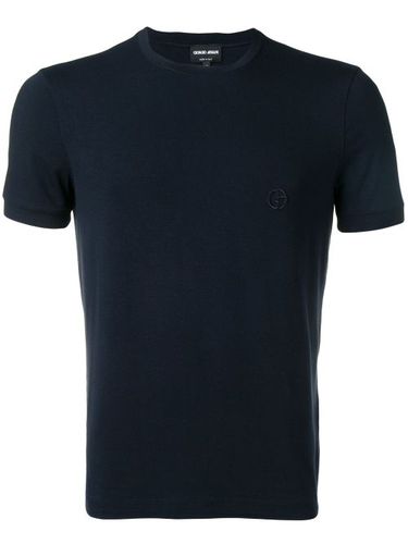 T-shirt à logo brodé - Giorgio Armani - Modalova