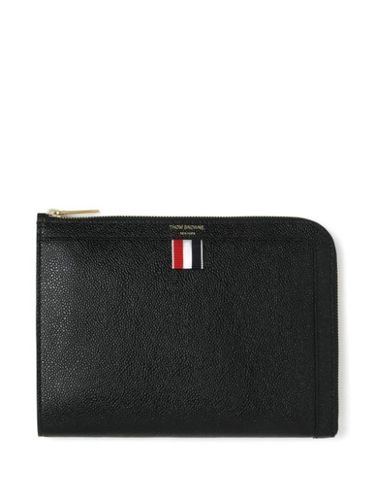 Mini porte-documents en cuir grainé - Thom Browne - Modalova