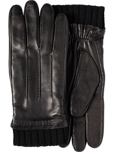 Gants en cuir à empiècement contrastant - Prada - Modalova