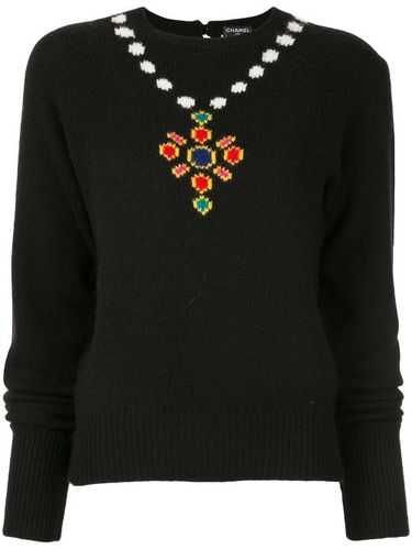 Pull à motif intarsia - CHANEL Pre-Owned - Modalova