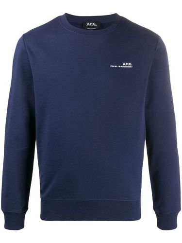 A.P.C. sweat à logo - Bleu - A.P.C. - Modalova
