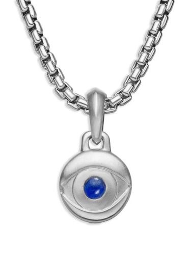 Pendentif Evil Eye en sterling serti de lapis-lazuli (14,5 mm) - David Yurman - Modalova