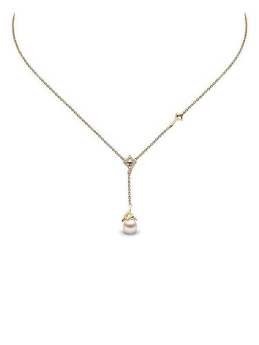 Collier Trend en jaune 18ct orné de perles d'eau douce et de diamants - Yoko London - Modalova