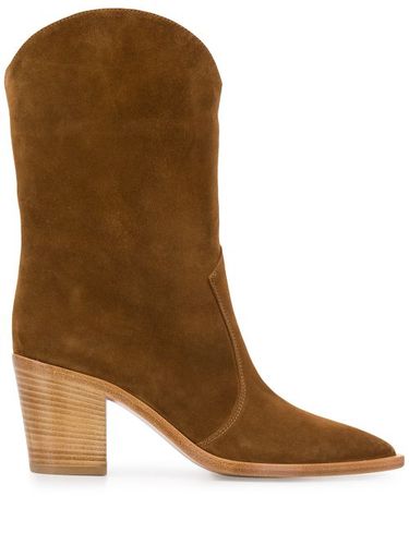 Bottines à talon en bois - Gianvito Rossi - Modalova