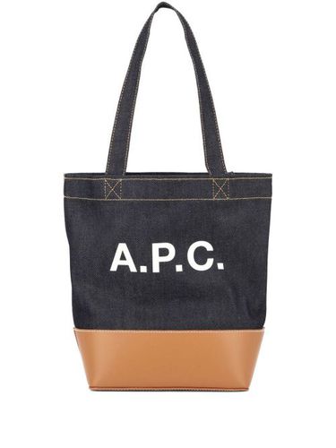 Sac porté épaule en jean à logo - A.P.C. - Modalova