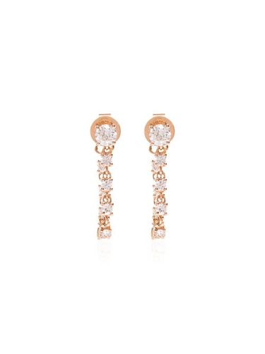 Kt gold and diamond loop earrings - Anita Ko - Modalova