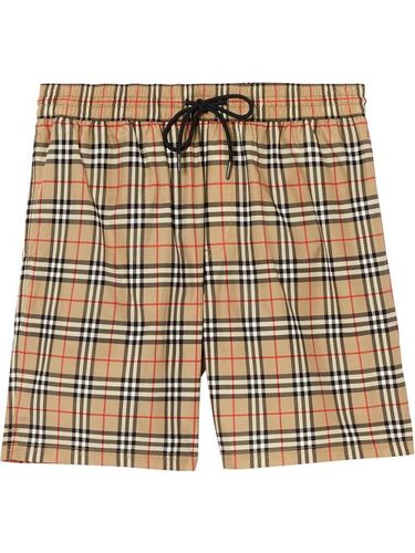 Short de bain à carreaux - Burberry - Modalova