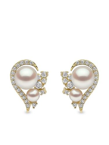 Puce d'oreille sertie de perles d'eau douce - Yoko London - Modalova