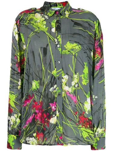 Blumarine chemise à fleurs - Gris - Blumarine - Modalova